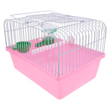 Tragbarer Vogelkäfig für Papageien und Unzertrennliche – Rosa, 23,6 x