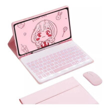 Capa com teclado retroiluminado e mouse para Samsung