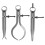 3Pcs Spring Caliper Measuring Tool Set Durable Metal Scribing Compass 1
