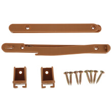 1Set Hoekverbinder Plastic: Verstelbare Beveiliging Rail Bruin