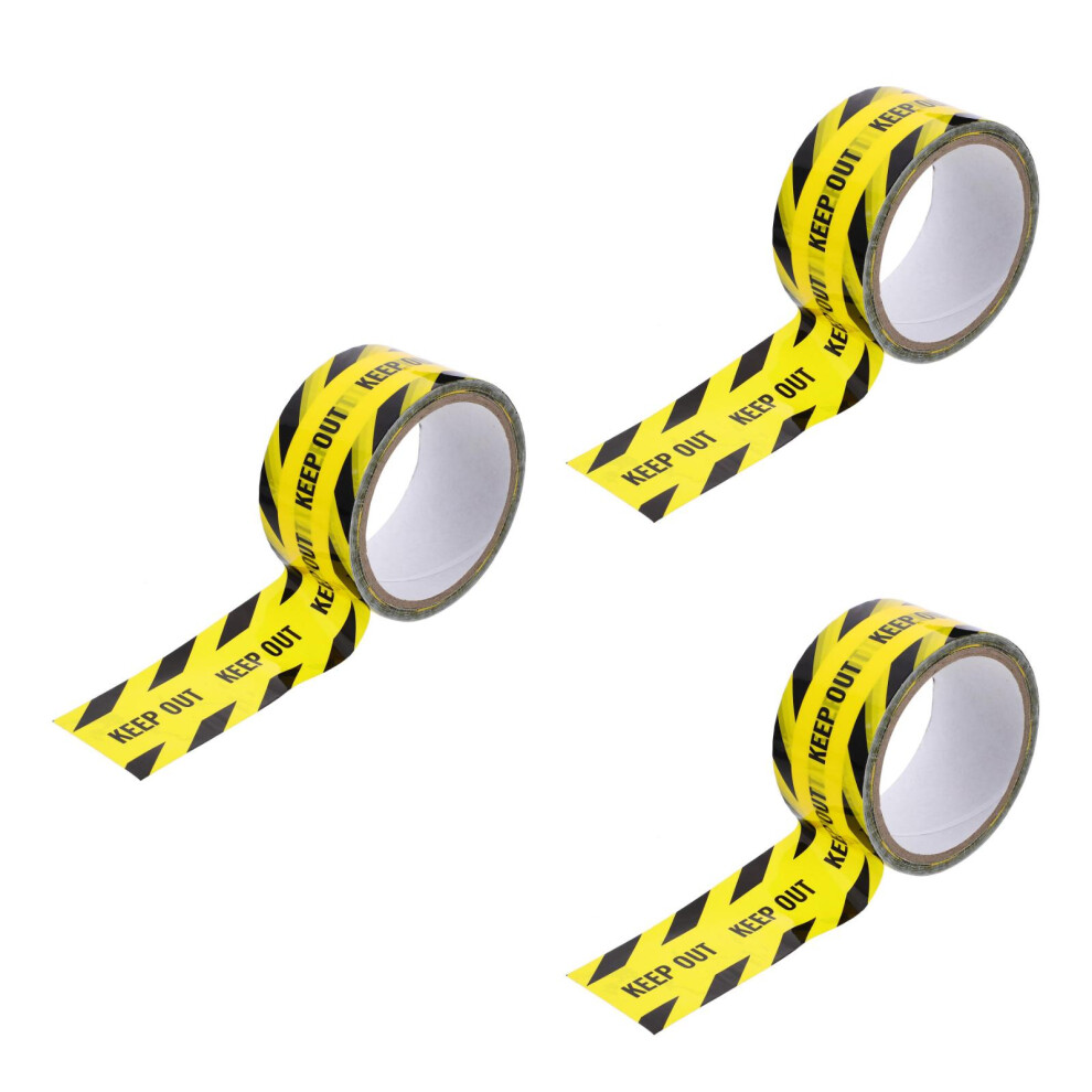 3Rolls Barrier Tape Roll Caution Duct Tape For Floors Walls 3762328705216