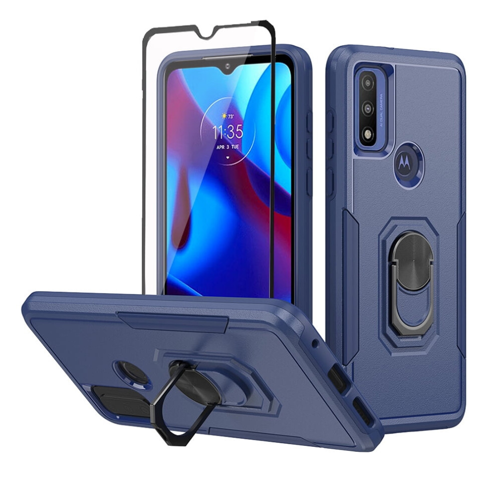Xhy Moto G Play 2023 Case With Screen Protector Blue 9193271348863