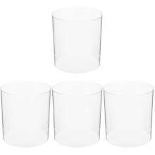 4Pcs Transparent Oil Lamp Glass Shades for Kerosene Lamps