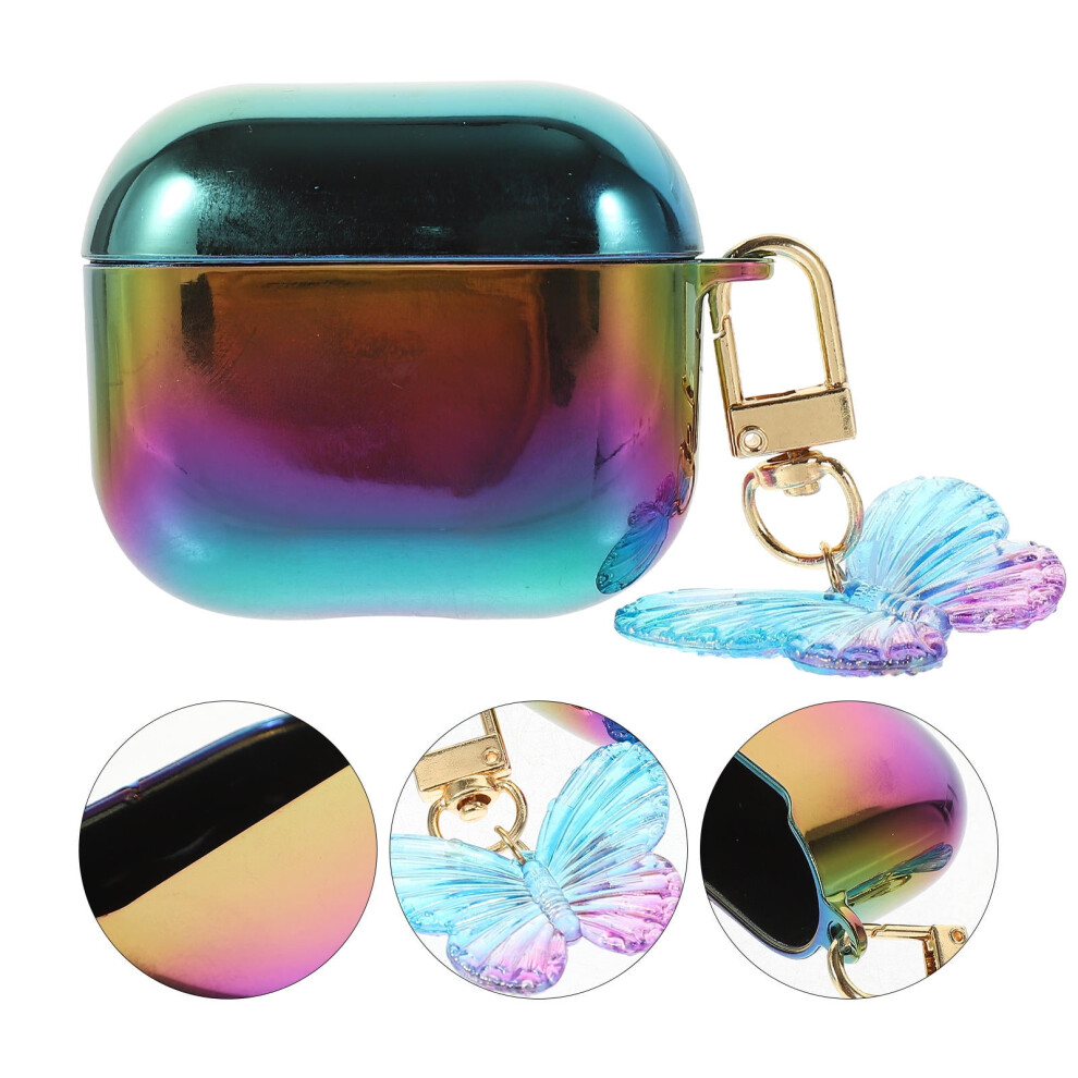 Tpu Earbud Storage Case With Keychain Purple 9450273243566