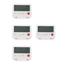 4Pcs Ultrathin White Plastic Digital Alarm Clock with Night Light