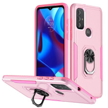 Capa Xhy Moto G Power 2022 rosa de dupla camada à prova de choque com