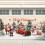 Weihnachtliche Garagentorabdeckung 7,5 x 16 Fuß Polyester 1
