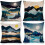 Pacote com 4 capas de almofada em formato de ovo de Páscoa com coelhinho da Páscoa, 45x45 cm (18x18 polegadas) 1