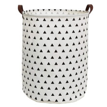 Cesta de almacenamiento grande plegable de lona con asa