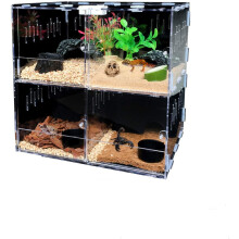 Vitrină acrilică pentru reptile cu 4 grile