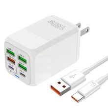 150W USB-C vegglader med 6 porter PD QC4.0