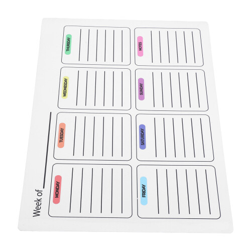 2St Whiteboard Planner Met Zelfklevende PVC En Multi Kleur