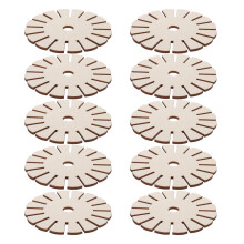 10Pcs Khaki Wooden Kumihimo Braiding Disk DIY Bracelet Making Tool