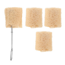 1Ensemble Brosse Réutilisable Loofah Naturel Tête Remplaçable