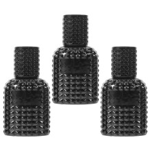 3Pcs Refillable Black Glass Atomizers with Fine Mist Spray for Travel
