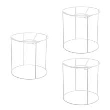 3Pcs White Metal Lamp Base for Home Industrial Desk and Chandelier Use