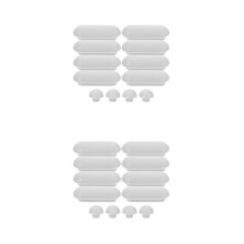 24Pcs Toilet Lid Bumpers Grey Rubber Noise Reducing Seat Protectors