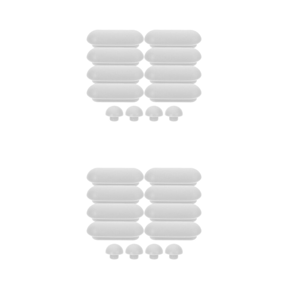 24Pcs Toilet Lid Bumpers Grey Rubber Noise Reducing Seat Protectors 3762254918797