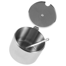 2 Sets Of Stainless Steel Seasoning Jar Set Silver Round