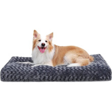 Deluxe plys hundeseng – skridsikker underlag, 96 x 51 cm