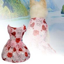 Valentinstags-Hundekleid für kleine bis mittelgroße Hunde