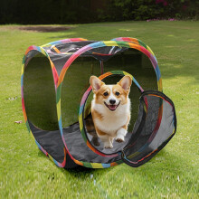 Tenda a cubo per gatti – Box giochi ventilato in rete per gatti e piccoli