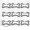 9 Stücke Knochenform Aluminium Karabiner-Hellblau 5