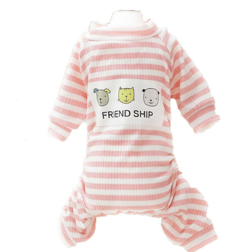 Combinaison pour petits chiens – Coton doux, rayée,
