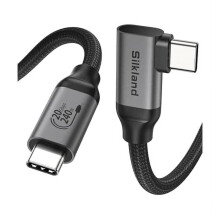 Cable USB-C en ángulo recto de 1,5 m (5 pies), 4K a 60 Hz, 240 W, PD