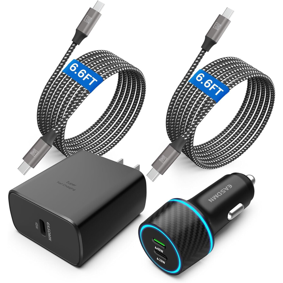 45W Usb-C Charger With 6.6Ft Cables 2-Pack 9132278133447