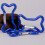9 Stücke Knochenform Aluminium Karabiner-Hellblau 7