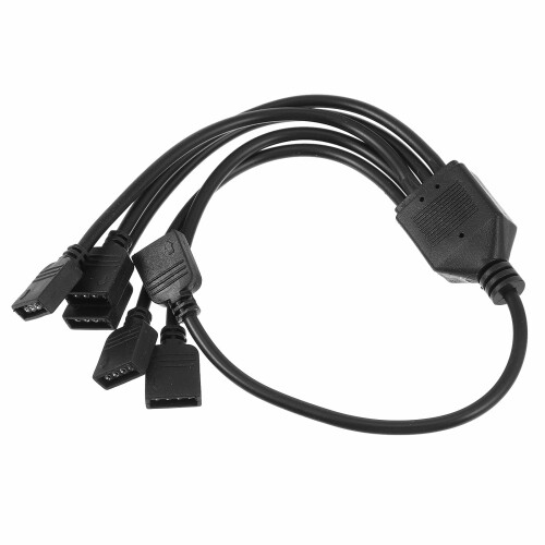 ARGB LED-splitterkabel 1-til-5-veis svart