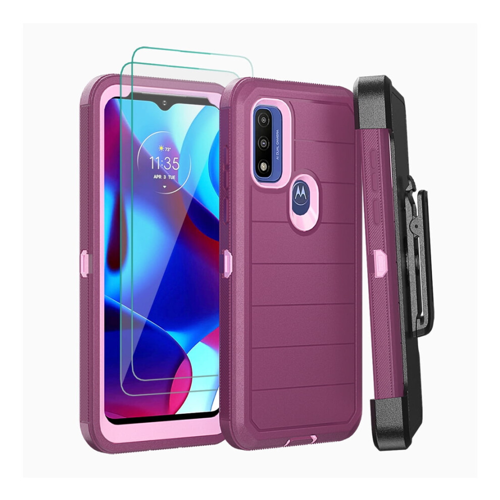 Xhy Moto G Power 2022 Case With Belt Clip Holster And 9130661242943