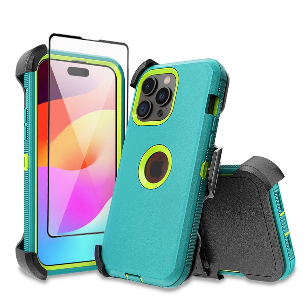 Tashhar Iphone 15 Case With Screen Protector And Belt Clip 9170372497591