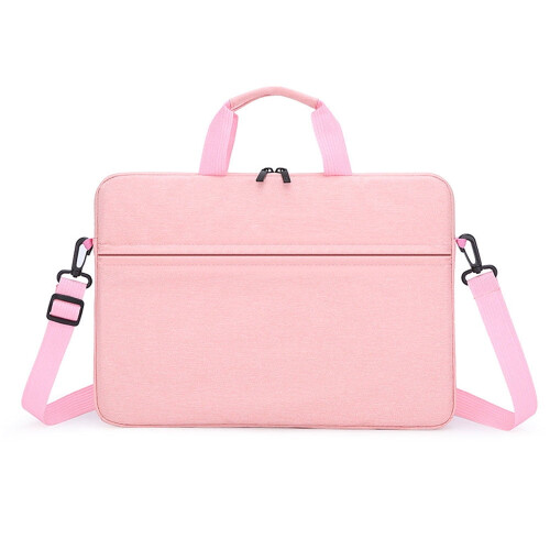 Pasta para laptop de 14 polegadas, rosa, leve, para trabalho e viagens.