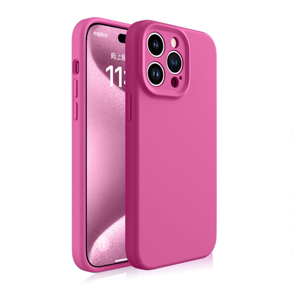 Liquid Silicone Iphone 14 Case Rose Triple-Layer 9170372529674