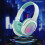 RGB Bluetooth 5.3ANC hovedtelefoner, foldbare, 250 timers standby 1