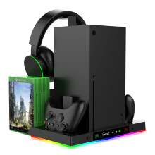 Chladiaci nabíjací stojan pre Xbox Series X s duálnym ovládačom