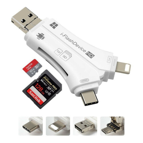 iFlash-stasjon USB-C Micro SD/TF-kortleseradapter