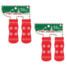4pack Christmas Winter Dog Socks Warm Dog Socks Puppies Outdoor Paws Protectors for Pet Make Up