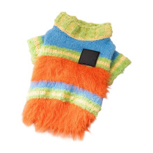 Pull en polaire rayé pour chien XS