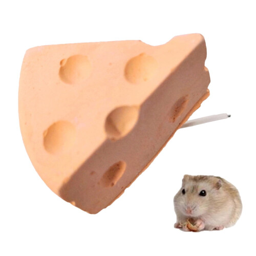 Natural Cheese Block Chew Toy for Small Pets Small