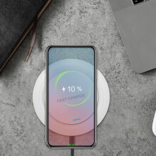 Stazione di ricarica wireless per più dispositivi, 15 W, bianca
