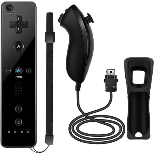 Wii Remote en Nunchuck-controller met luidspreker en trilfunctie