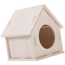 Houten schuilplaats voor hamsters en andere kleine huisdieren – 10,5 x 9 x 9 cm