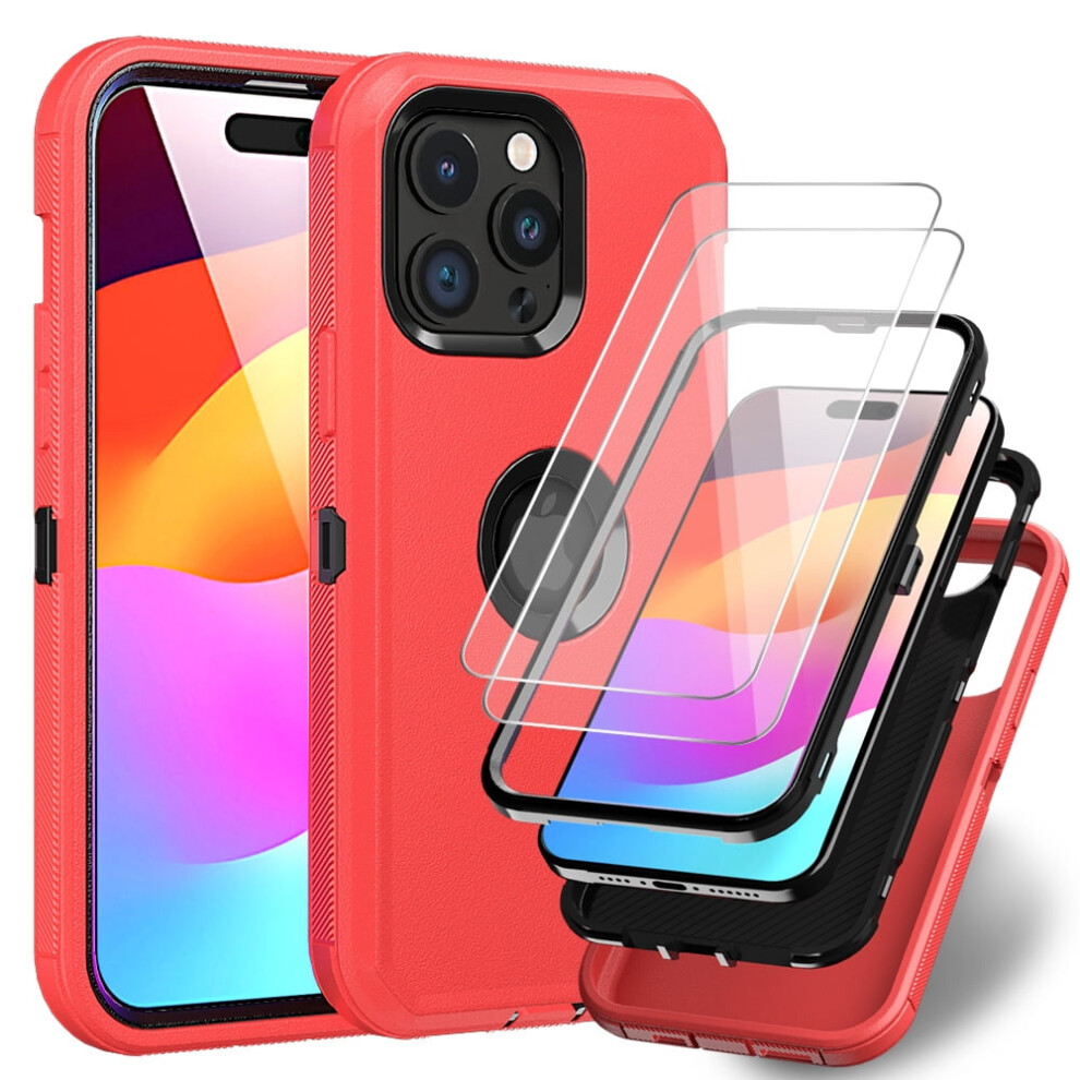 Xhy Iphone 15 Plus Case With Screen Protector 3-In-1 Rugged 9101399667407