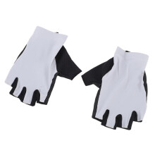 1 Paar Halbfinger-Fahrrad-Handschuhe grau M Palmpolster