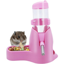 Bottiglia d'acqua 3 in 1 per criceti da appendere con base, capacità 80 ml/125 ml.