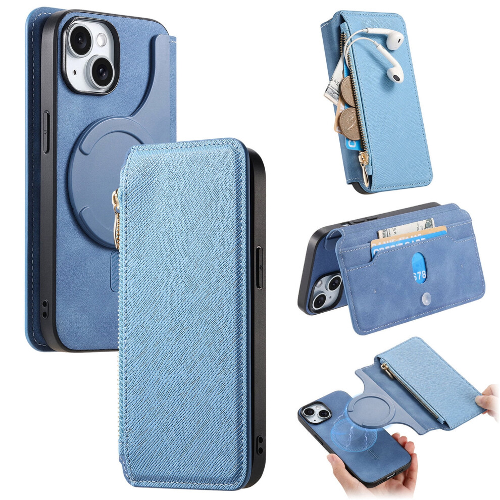 Iphone 16 Pro Pu Leather Case With Magsafe & Rfid Wallet 9450273241951