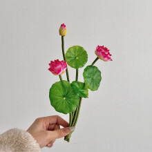 Künstliche Lotusblume, Wassermelonenrot, 1 Stück